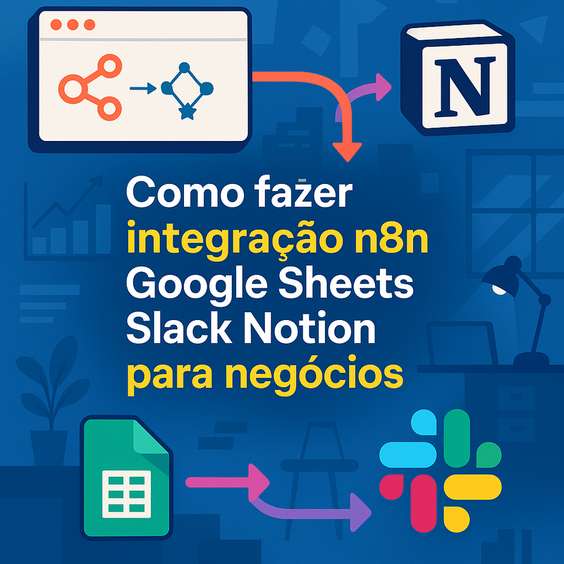 Uma imagem sobre Integração n8n Google Sheets Slack Notion para negócios