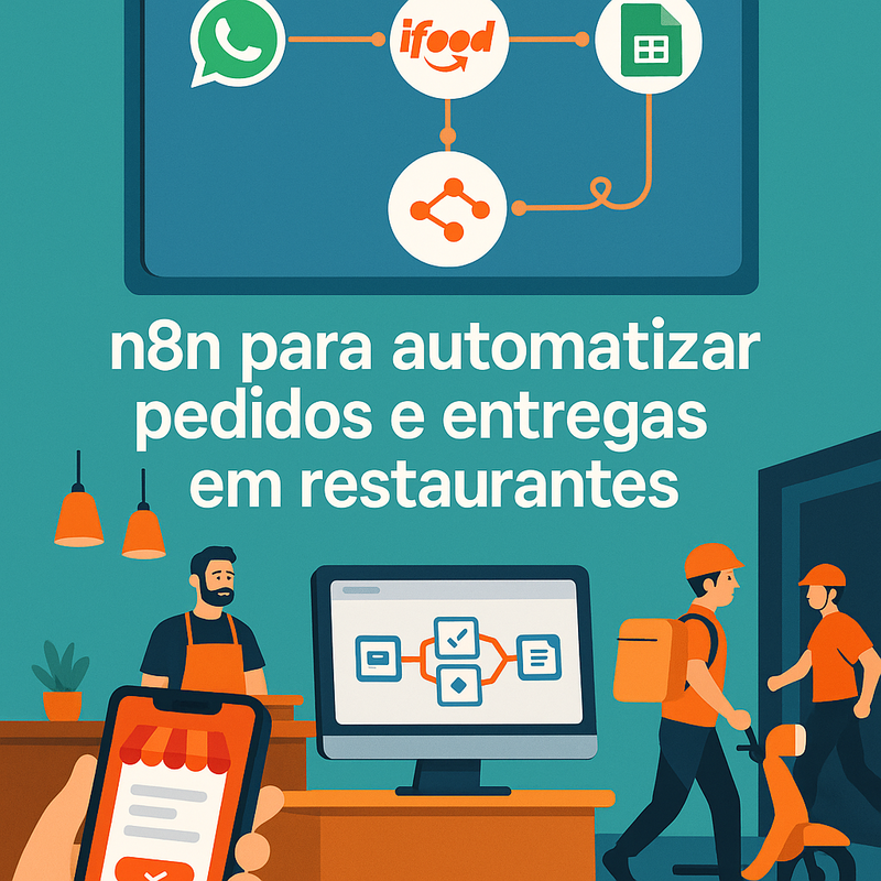 Uma imagem sobre n8n para automatizar pedidos e entregas em restaurantes