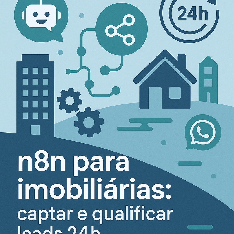 Uma imagem sobre n8n para imobiliárias: captar e qualificar leads 24h