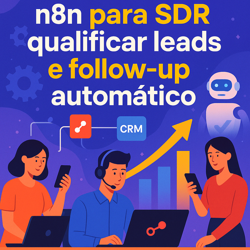 Uma imagem sobre n8n para SDR: qualificar leads e follow-up