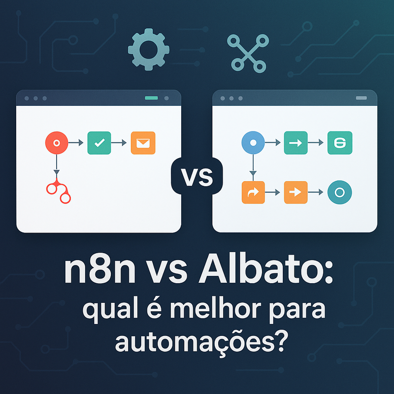 Uma imagem sobre n8n vs Albato: qual é melhor para automações