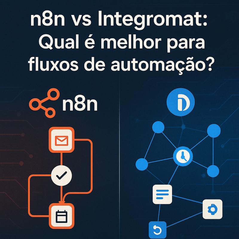 Uma imagem sobre n8n vs Integromat: melhor para fluxos?