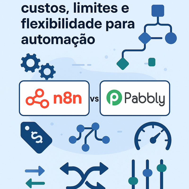 Uma imagem sobre n8n vs Pabbly: custos, limites e flexibilidade