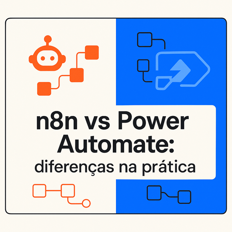 Uma imagem sobre n8n vs Power Automate: diferenças na prática