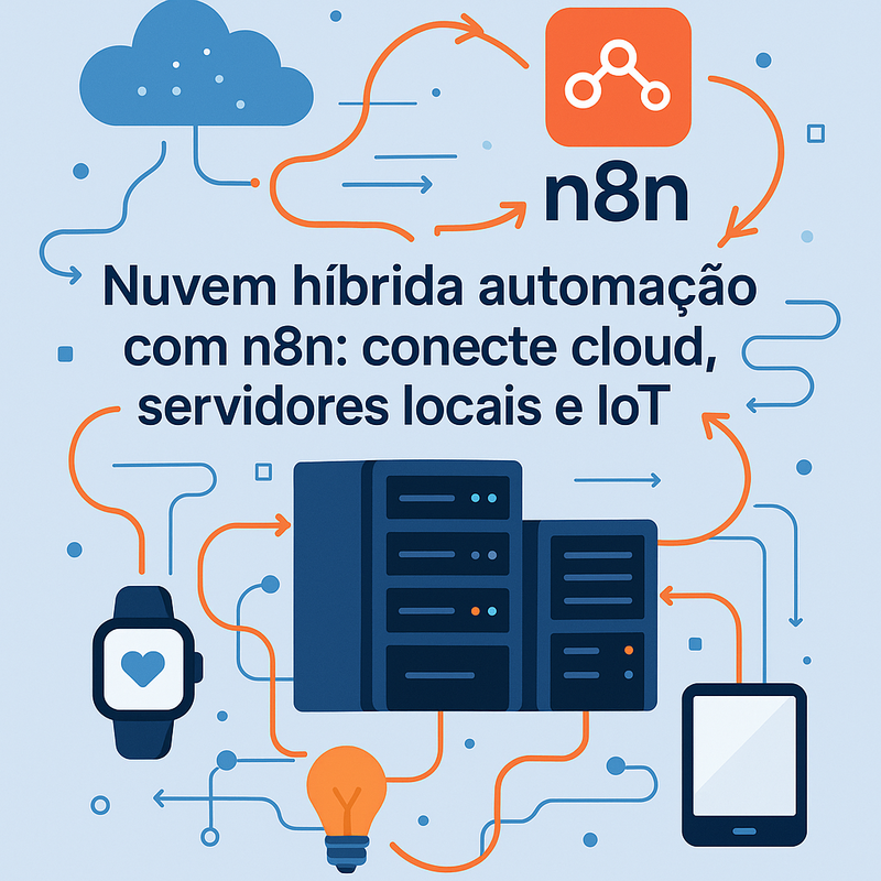 Nuvem híbrida automação com n8n: conecte cloud, servidores locais e IoT