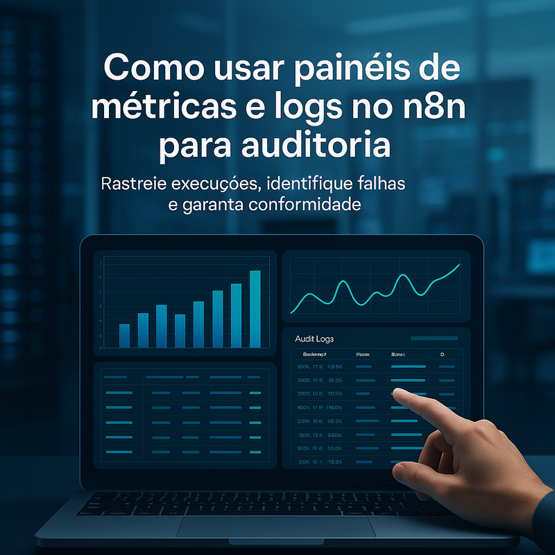 Uma imagem sobre Painéis de métricas e logs no n8n para auditoria