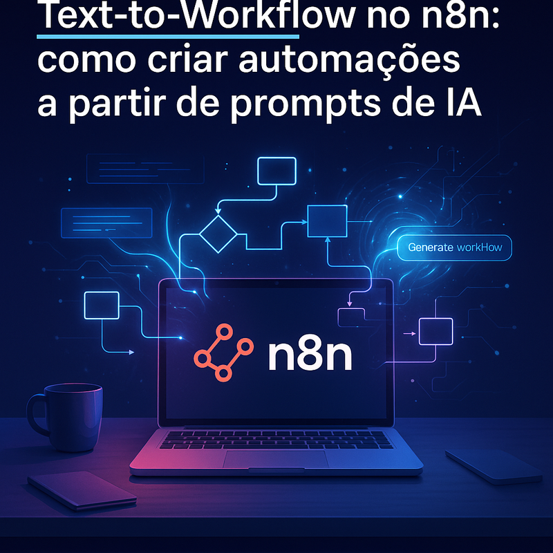 Uma imagem sobre Text-to-Workflow no n8n: automações com prompts