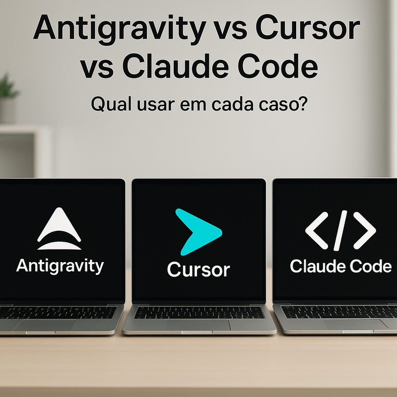 Uma imagem sobre Antigravity vs Cursor vs Claude Code: qual usar