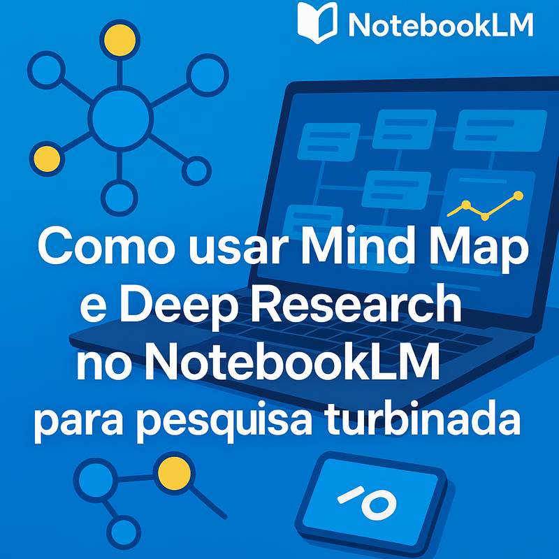 Uma imagem sobre Mind Map e Deep Research no NotebookLM: como usar