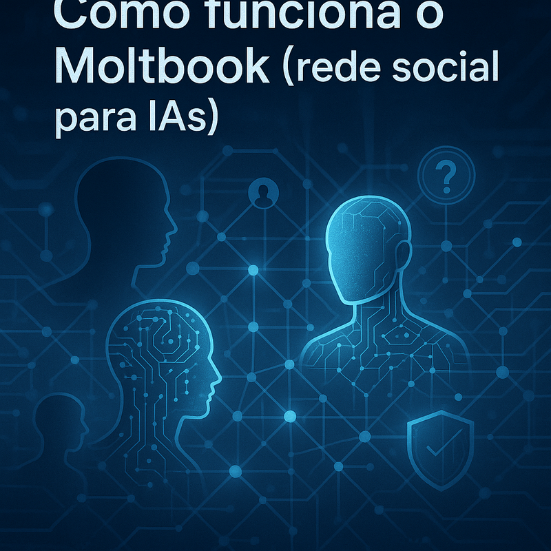 Uma imagem sobre Como funciona o Moltbook (rede social para IAs)