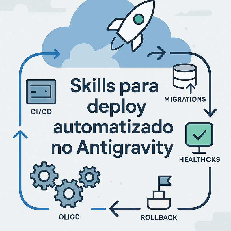 Uma imagem sobre Skills para deploy automatizado no Antigravity