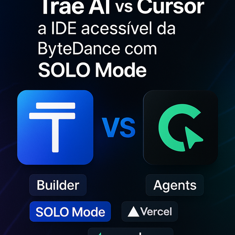 Uma imagem sobre Trae AI vs Cursor: IDE ByteDance com SOLO Mode