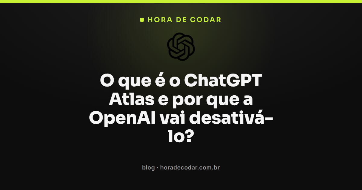 Interface do ChatGPT Atlas, navegador baseado em Chromium com sidebar do ChatGPT integrada