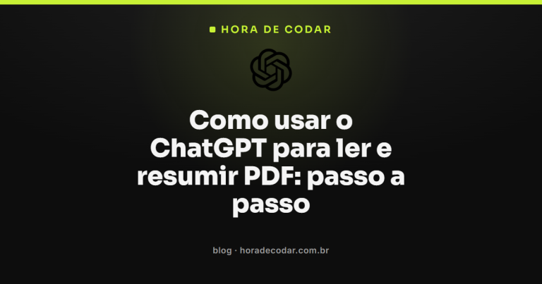 Como usar o ChatGPT para ler e resumir PDF: passo a passo
