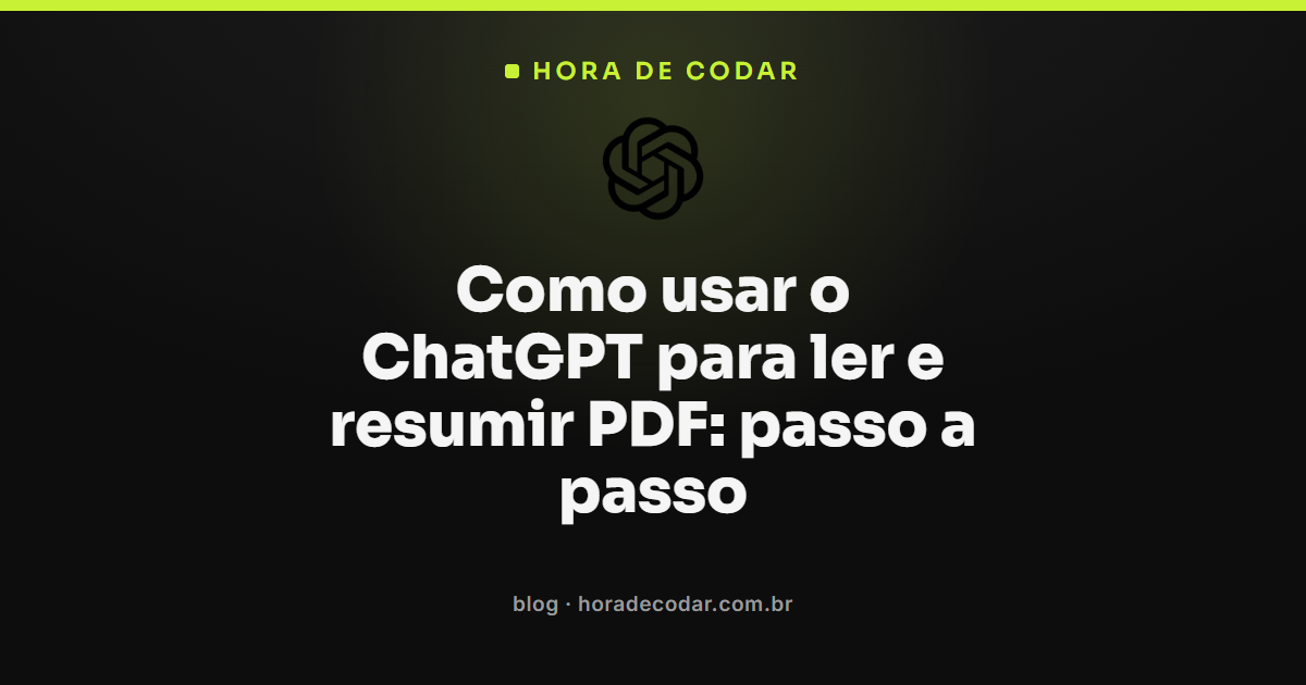 tela do ChatGPT com um PDF carregado e resumo gerado pela IA