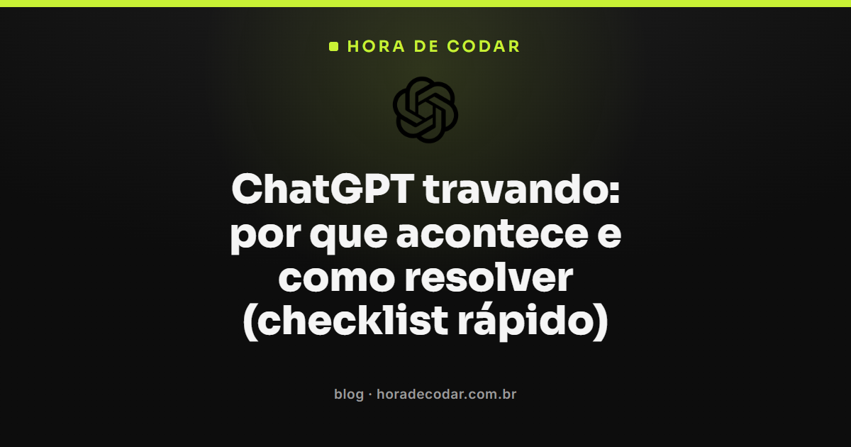 tela do ChatGPT travando no navegador com indicação de erro de conexão