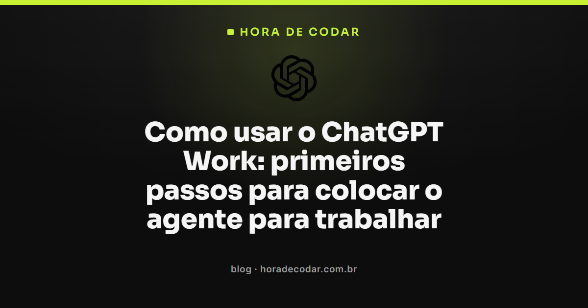 Interface do ChatGPT Work com o agente executando tarefas usando apps, arquivos e navegador conectados