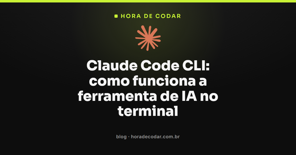 Claude Code CLI em execução no terminal com comandos de programação agêntica