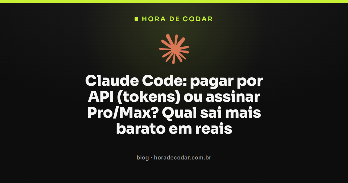 Comparativo de Claude Code preço entre uso por API pay-as-you-go e planos de assinatura Pro e Max em reais