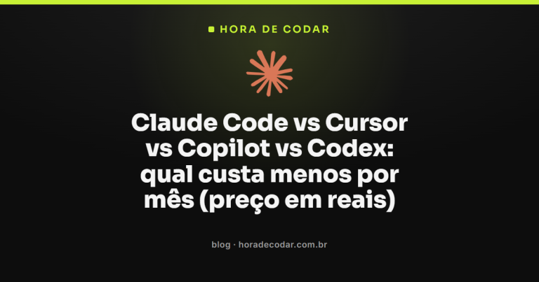 Claude Code vs Cursor vs Copilot vs Codex: qual custa menos por mês (preço em reais)