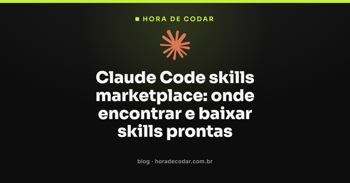 Claude Code skills marketplace com lista de skills prontas para instalar via repositórios oficiais da Anthropic