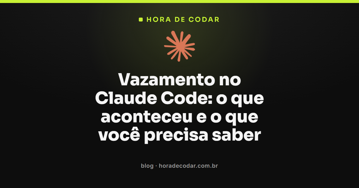 Tela do terminal mostrando o Claude Code com alerta de vazamento de sourcemap no npm em março de 2026