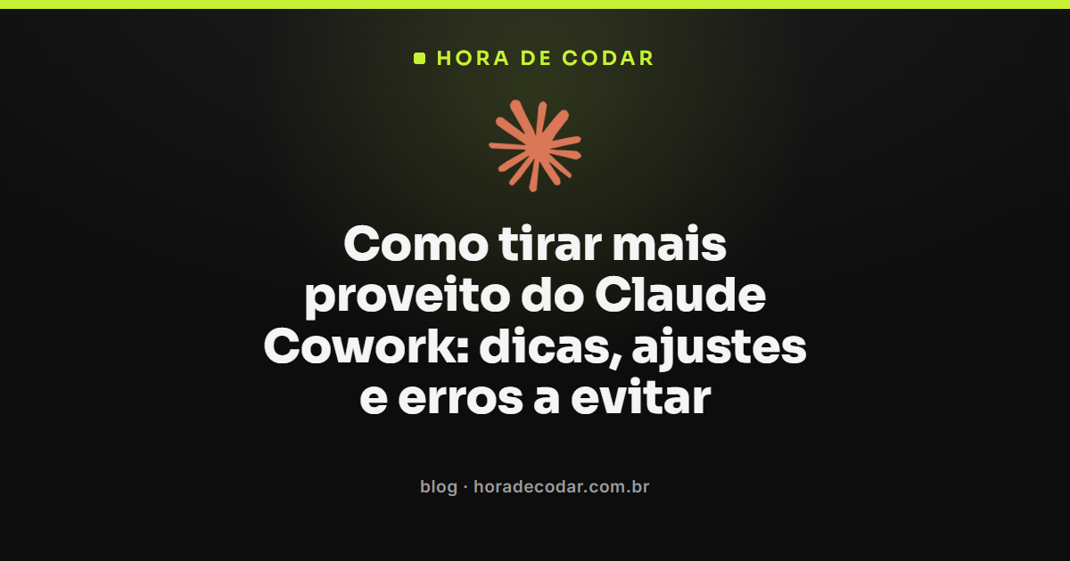 Sessão do Claude Cowork com pasta de projeto aberta e plano de execução visível na tela
