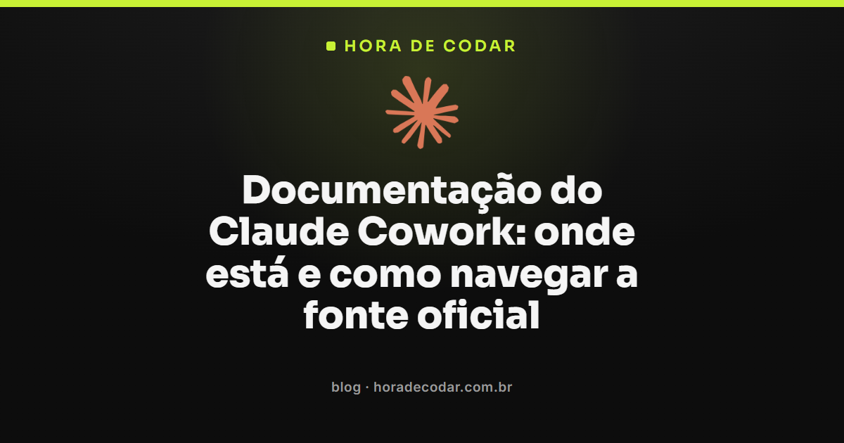 Página de visão geral da Claude Cowork documentation com o índice de páginas e links para a Central de Ajuda da Anthropic