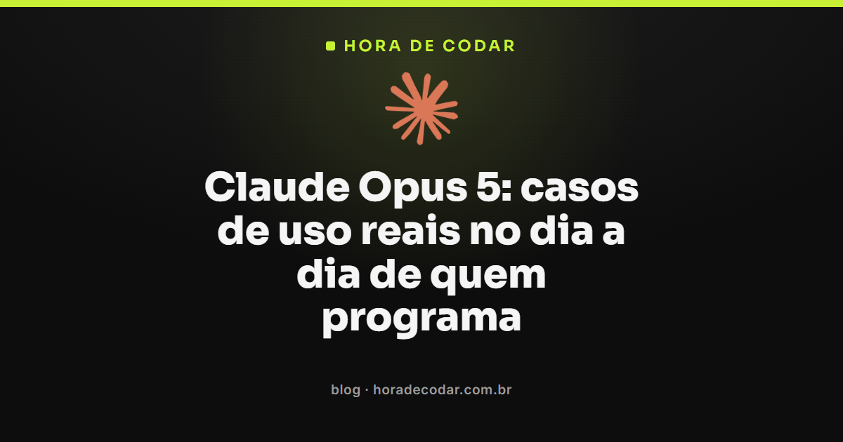 Programador usando Claude Opus 5 para refatoração e debug de código em base de código grande