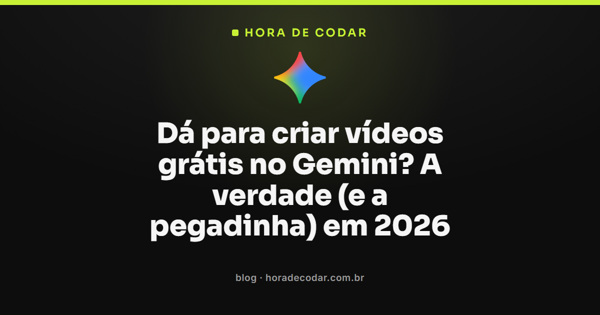 Interface do Gemini com a opção de criar vídeos bloqueada no plano gratuito