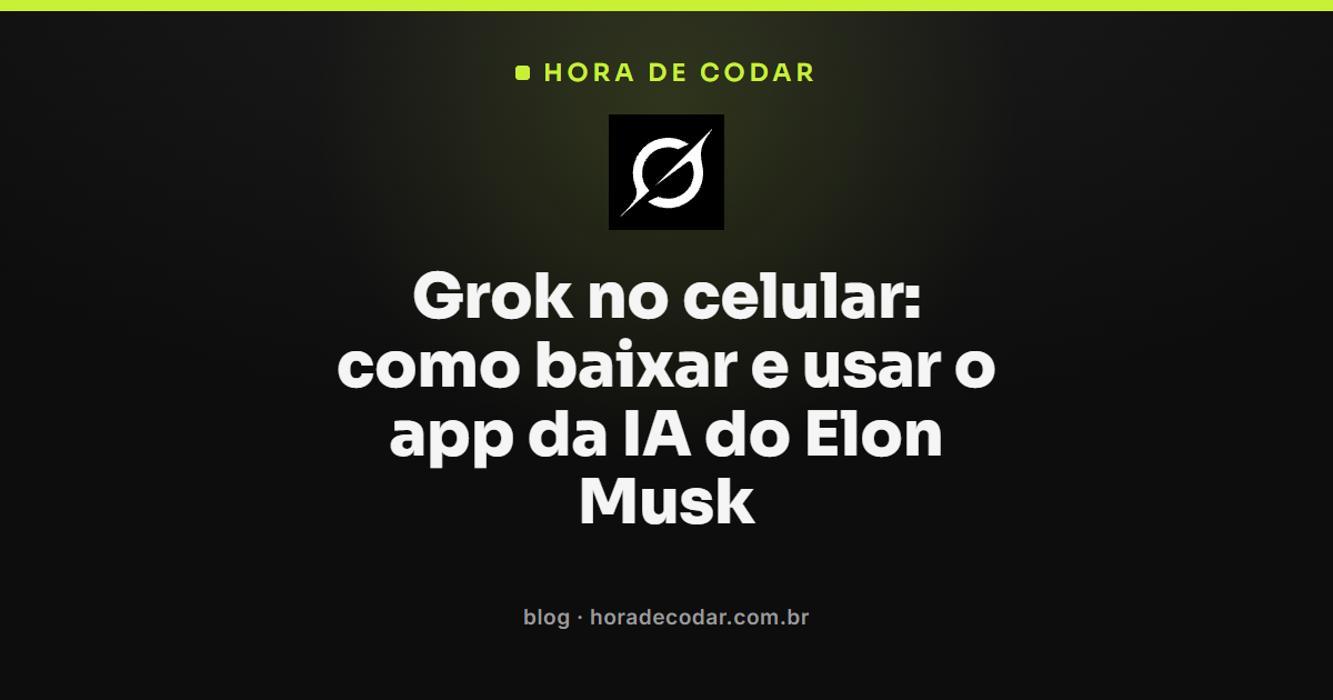 Tela do Grok app aberta no celular mostrando o chat com a IA do Elon Musk