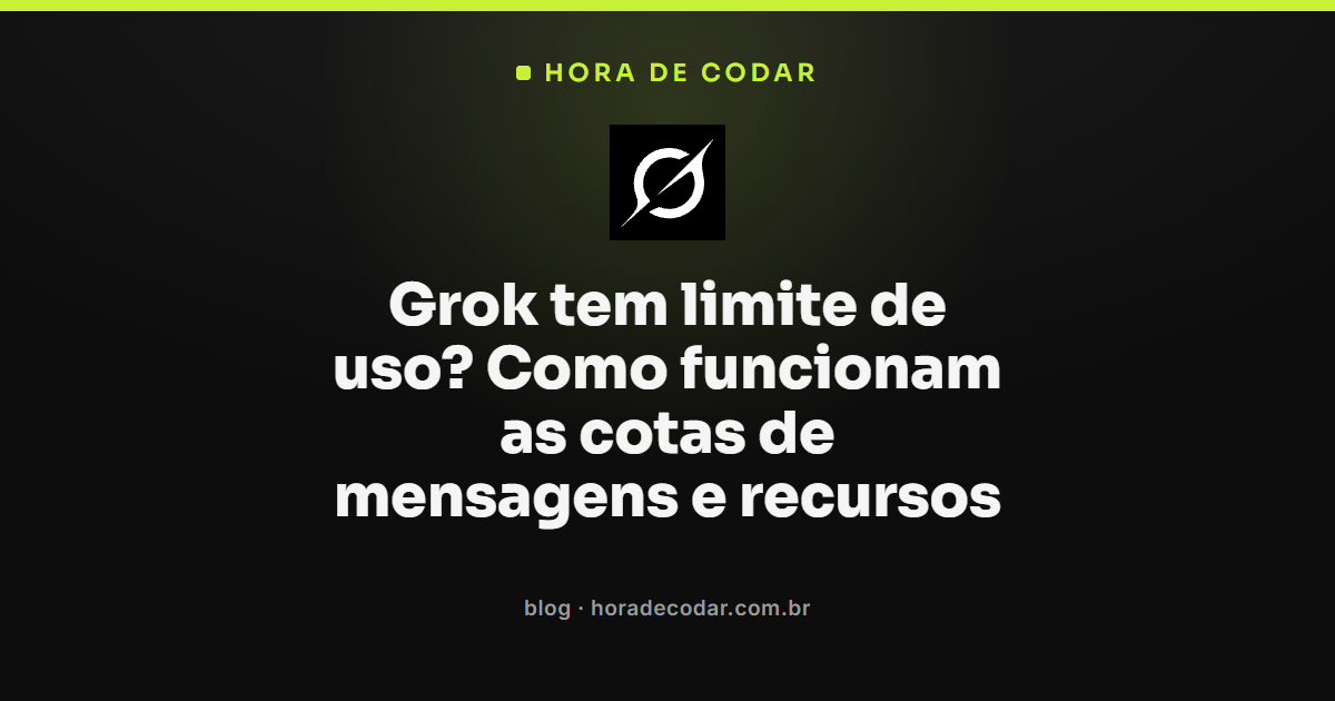 Interface do Grok exibindo aviso de limite de uso de mensagens no plano gratuito da xAI