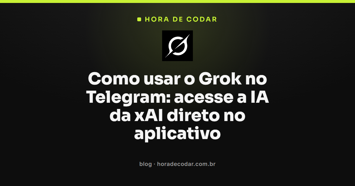 bot Grok no Telegram aberto em conversa com a IA da xAI no smartphone