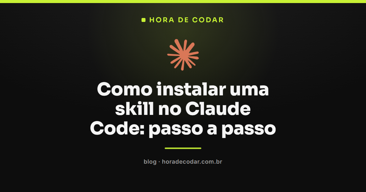 Estrutura de pastas para instalar skill no Claude Code com arquivo SKILL.md