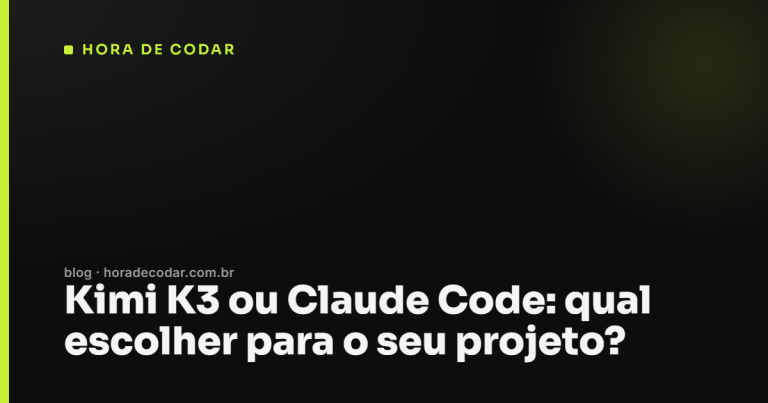 Kimi K3 ou Claude Code: qual escolher para o seu projeto?