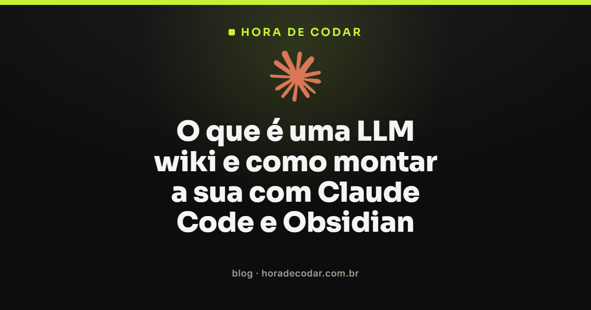 estrutura de uma LLM wiki no Obsidian com Claude Code conectando notas Markdown de entidades e conceitos