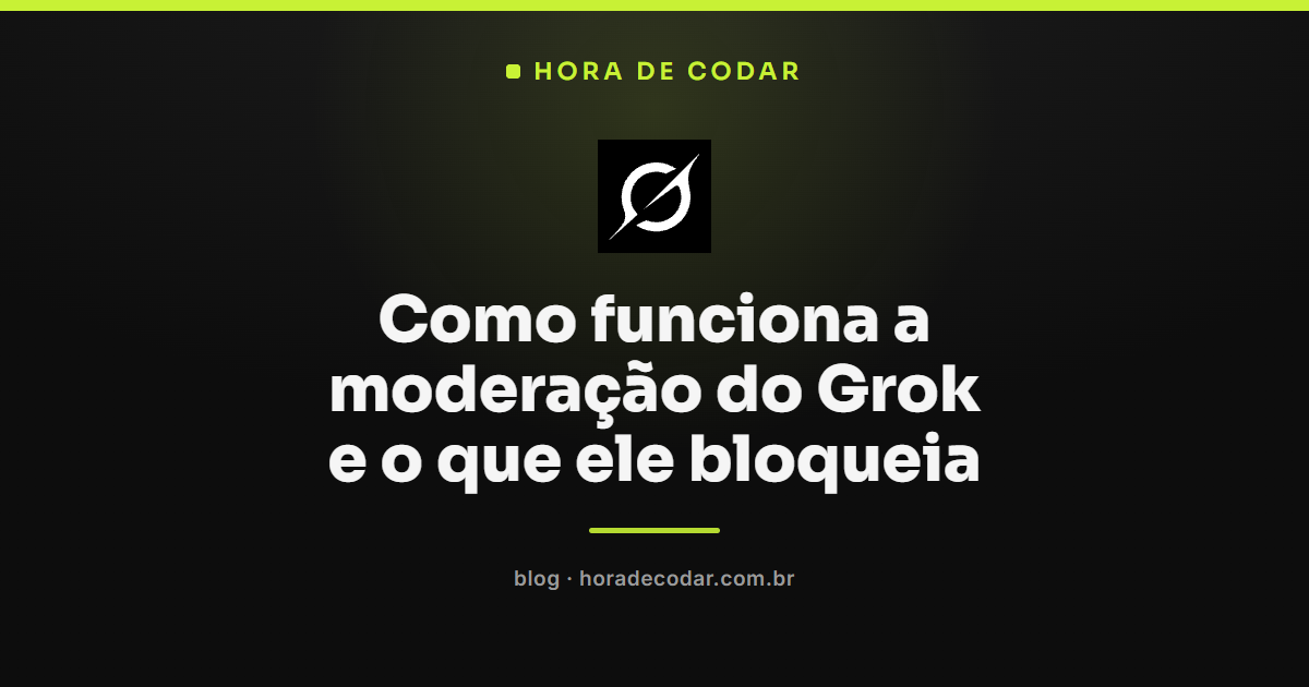 Tela com erro de moderação do Grok exibido após prompt bloqueado pela xAI