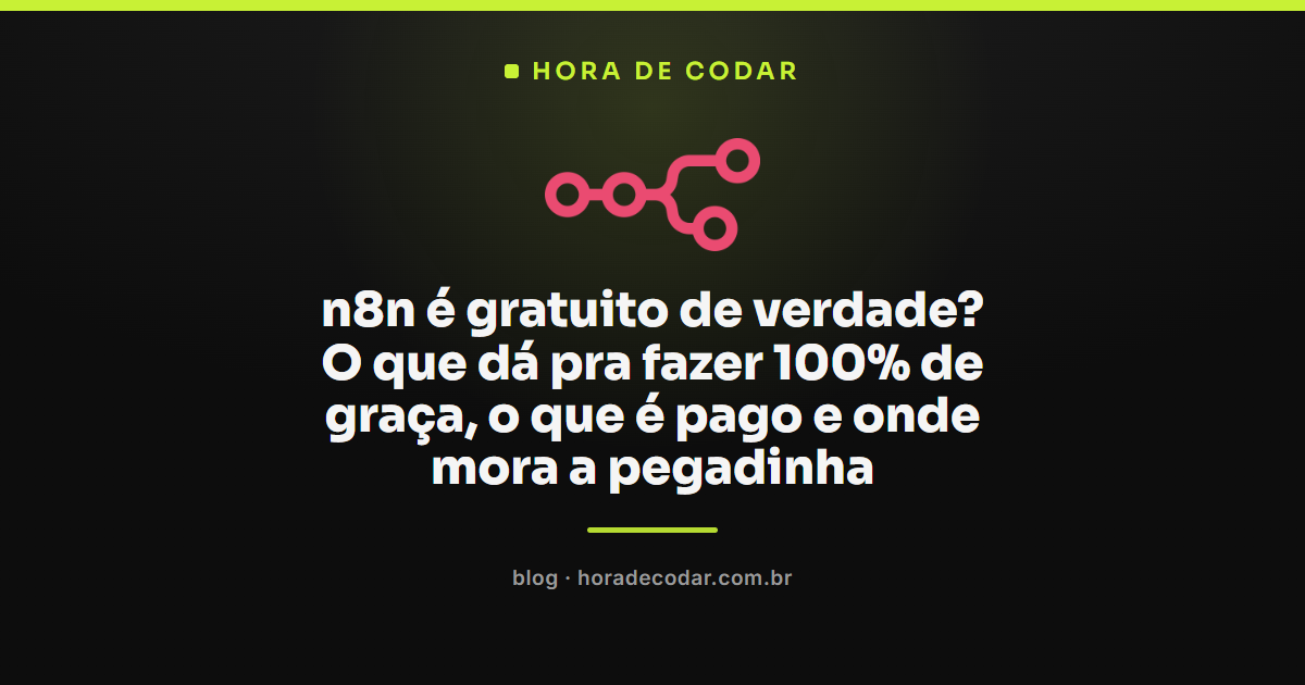 Interface do n8n com workflows ativos mostrando a versão gratuita self-hosted Community Edition