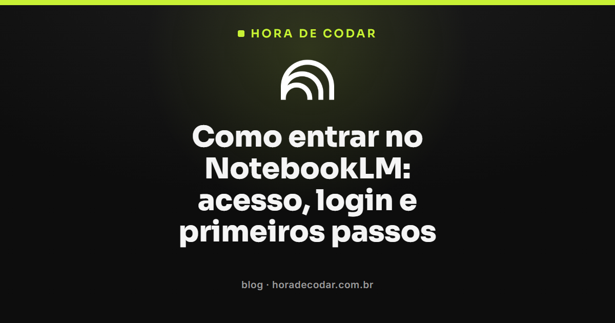 Tela de login do NotebookLM para entrar com conta Google no navegador