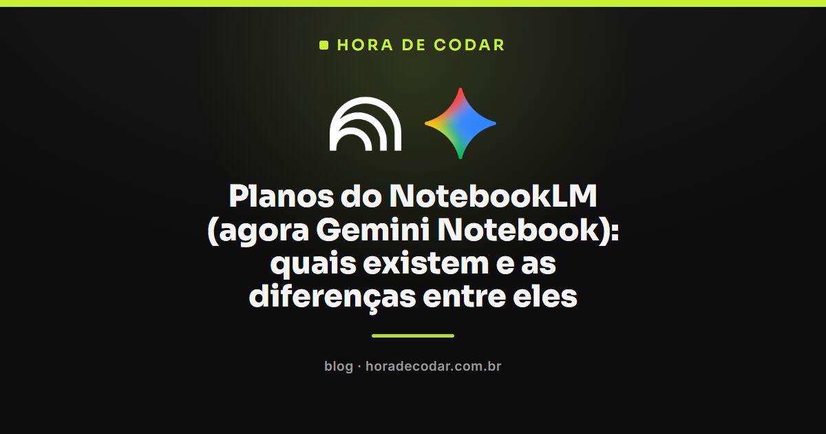 comparação dos NotebookLM planos gratuito Plus Pro e Ultra disponíveis no Gemini Notebook