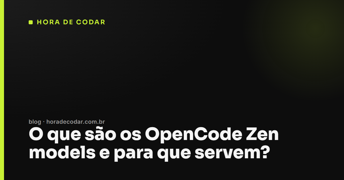 Tela do OpenCode mostrando a seleção dos Zen models no TUI
