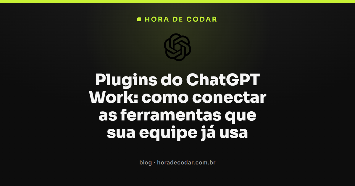 Diretório de plugins do ChatGPT Work exibindo integrações com Slack, Gmail e Google Drive
