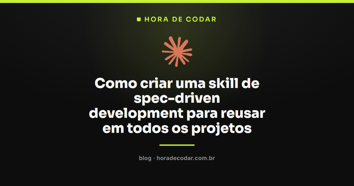 pasta SKILL.md de uma skill de spec-driven development no Claude Code