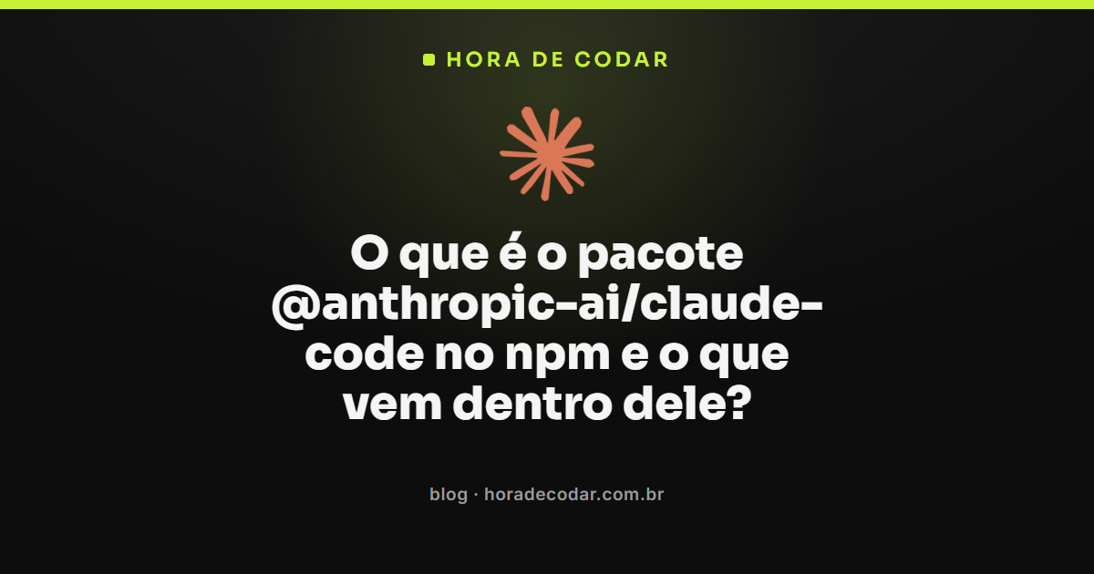 pacote @anthropic-ai/claude-code no npm registrando o executável claude