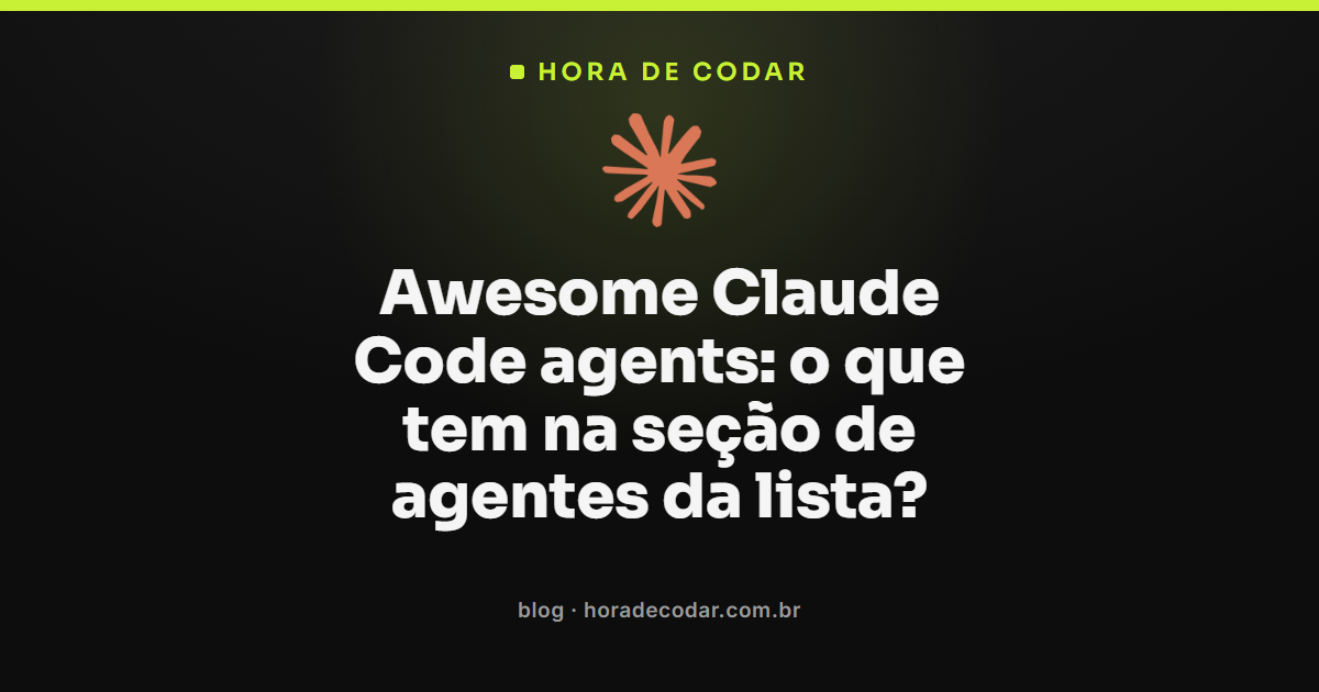 seção de agentes do repositório awesome claude code agents no GitHub