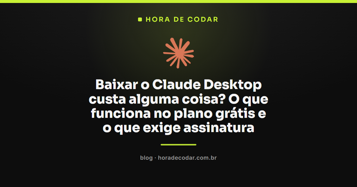 tela de download do Claude Desktop com planos grátis e pago disponíveis