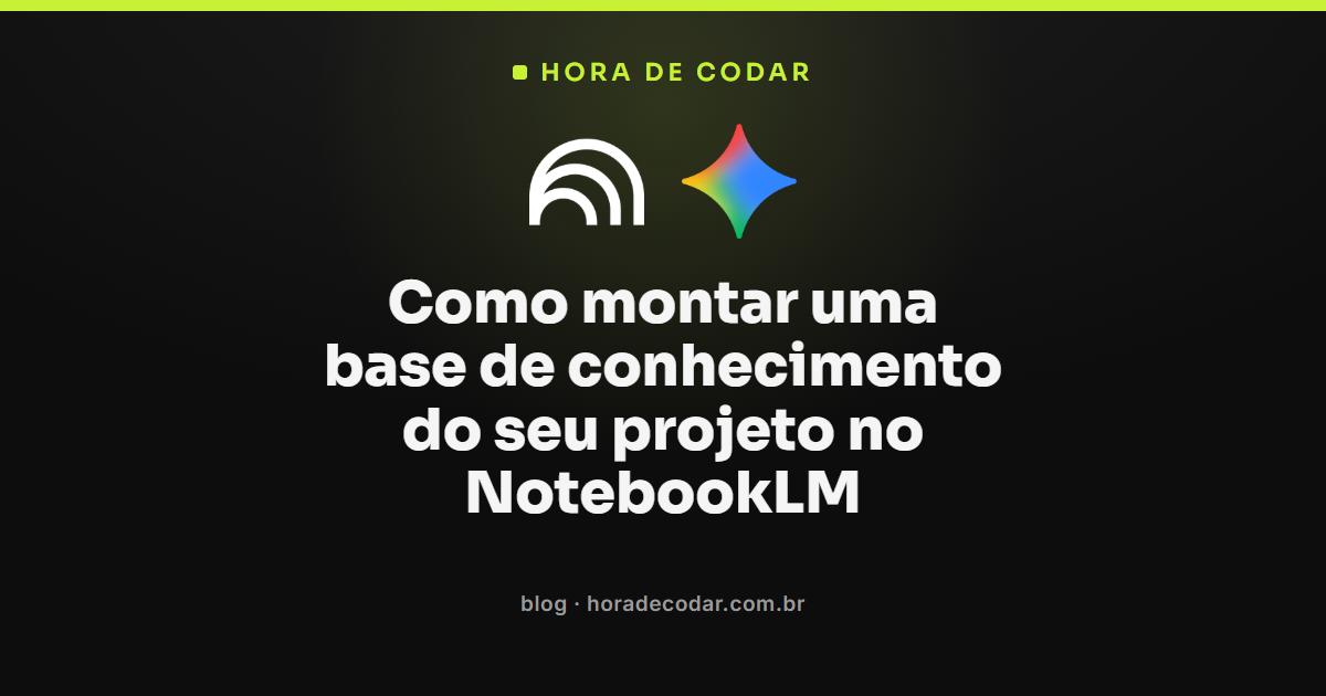 tela do NotebookLM mostrando a montagem de uma base de conhecimento do projeto