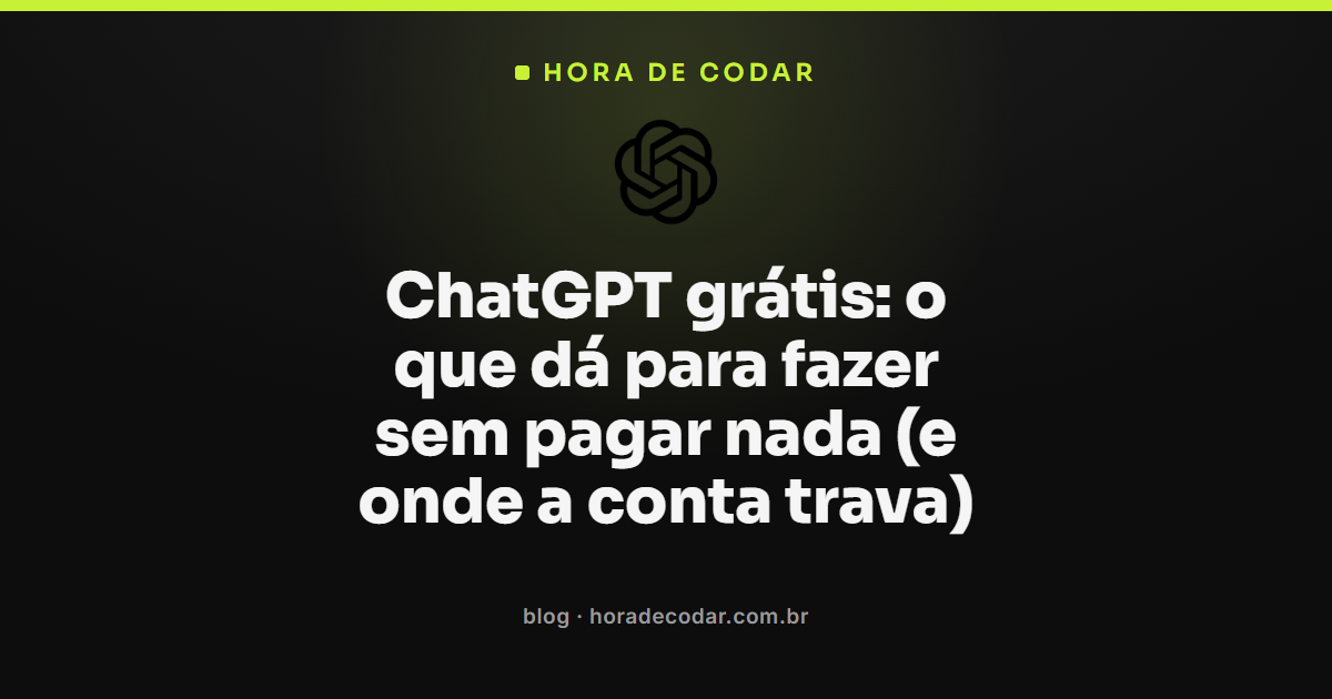 tela do ChatGPT grátis mostrando o limite de mensagens do plano free