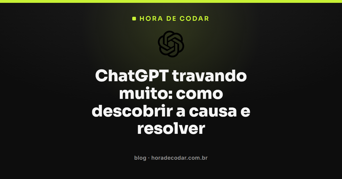 ChatGPT travando na tela de conversa, ilustrando o problema de lentidão
