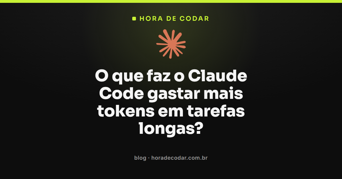 Claude Code consumo de tokens em tarefas longas